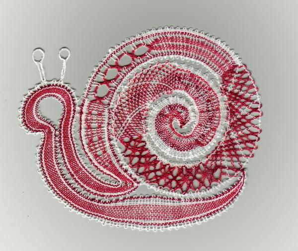 469 Klöppelbrief "Kleine Schnecke"